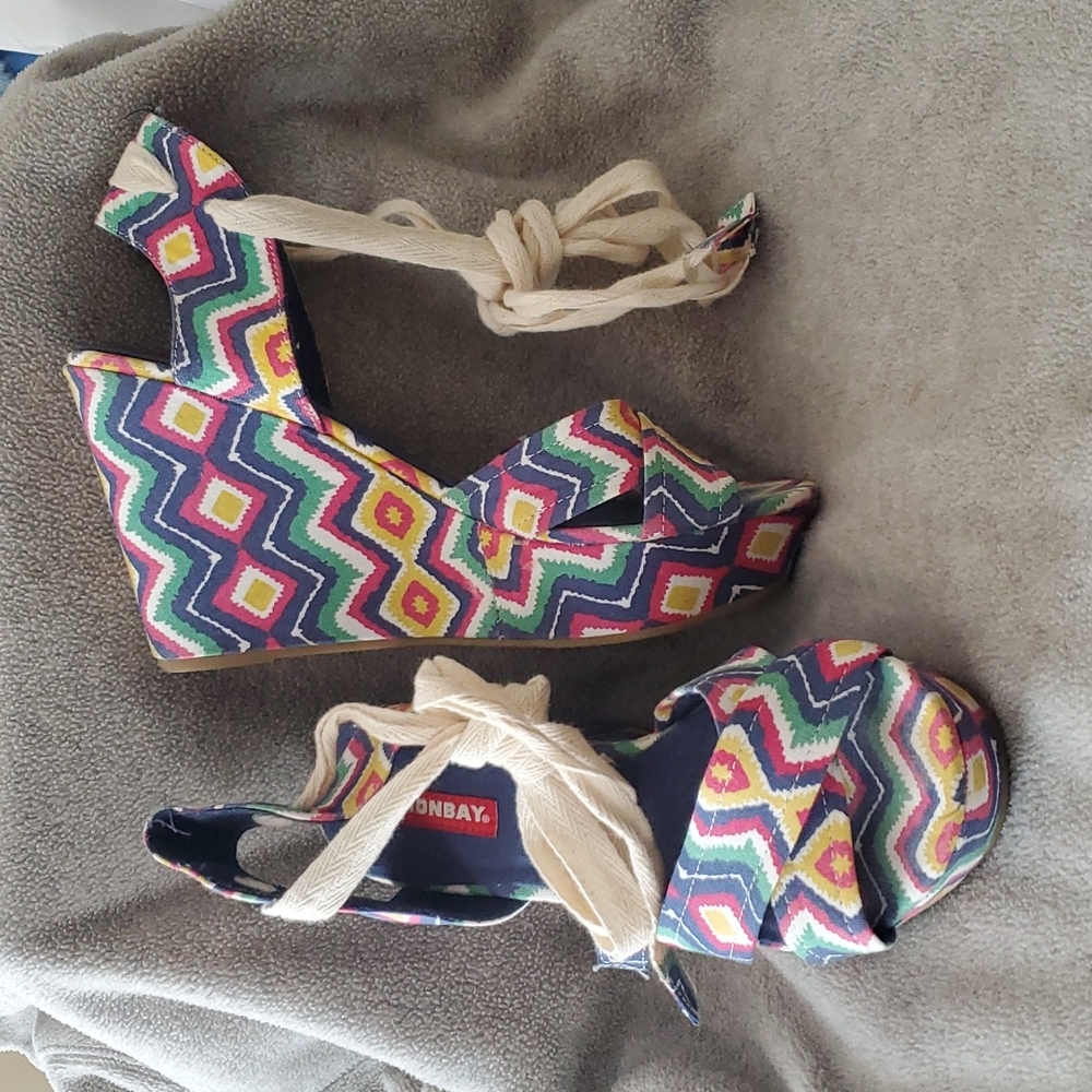 Aztec Wedge, Espadrille, POWDER-U